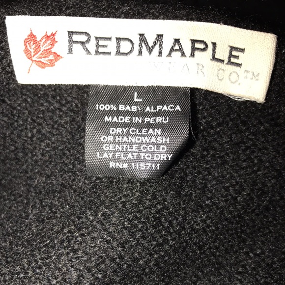 Red Maple Alpaca Pull Over - Picture 4 of 5